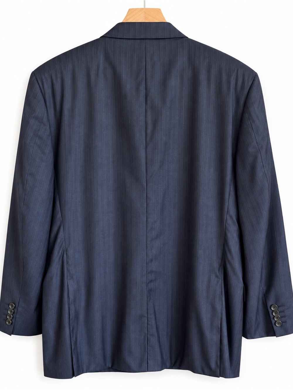 Canali Exclusive Super 150s Wool Blazer 44R Dark Blue Pinstripe Made in Italy - Picture 3 of 8